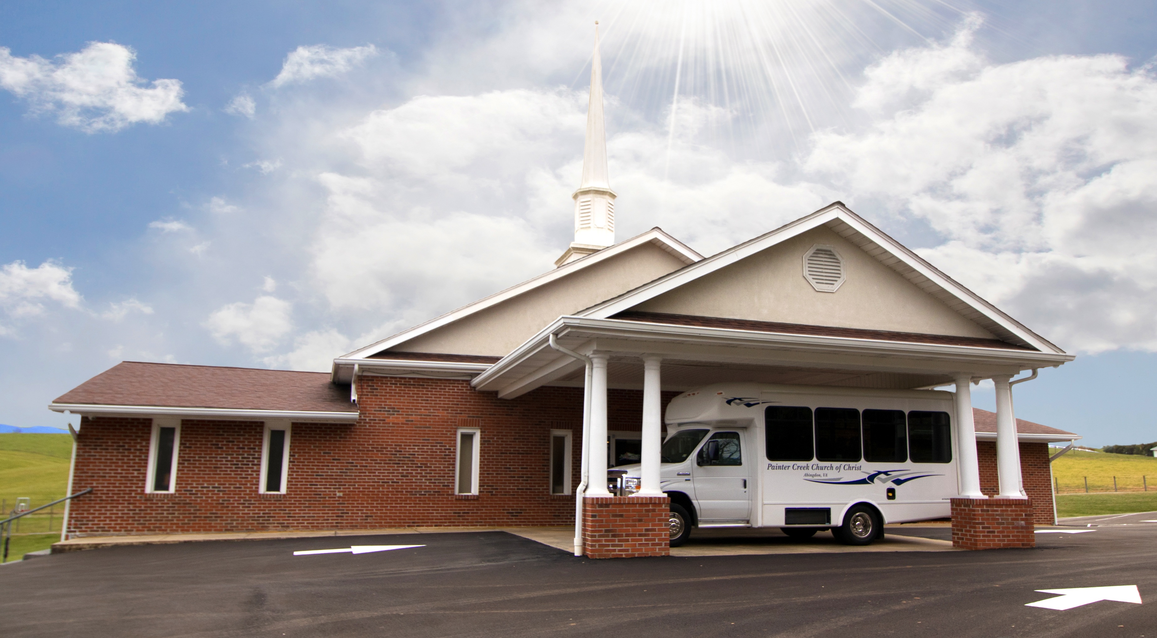 The Painter Creek Church of Christ building on Green Spring Road